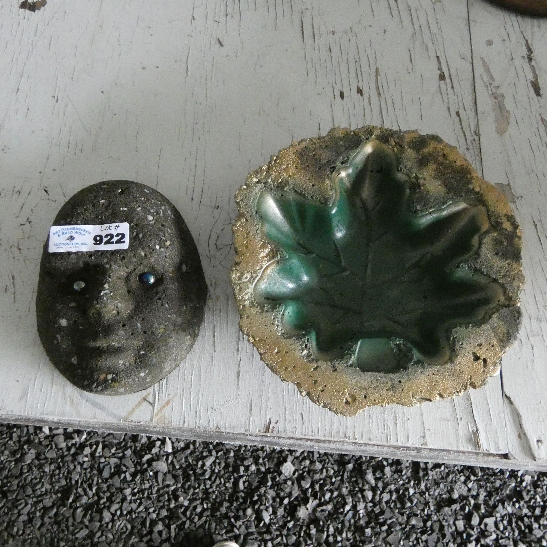 Cement Leaf & Mask Decorations