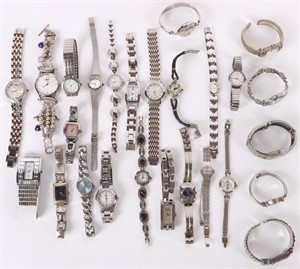 COLLECTIBLE LADIES SILVER-TONED WRISTWATCHES