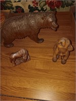 3 pieces bear horse and dog.