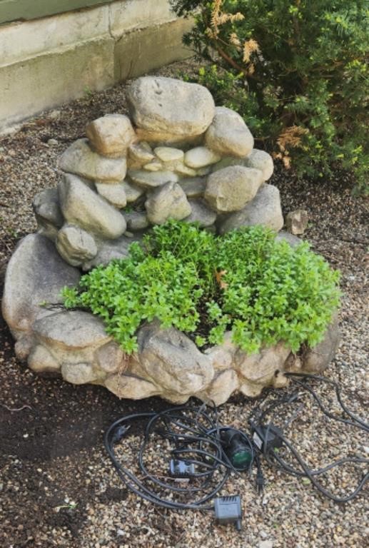 Outdoor Fountain Used As Planter