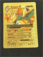 M Dragonite Ex Gold Foil Pokémon Card