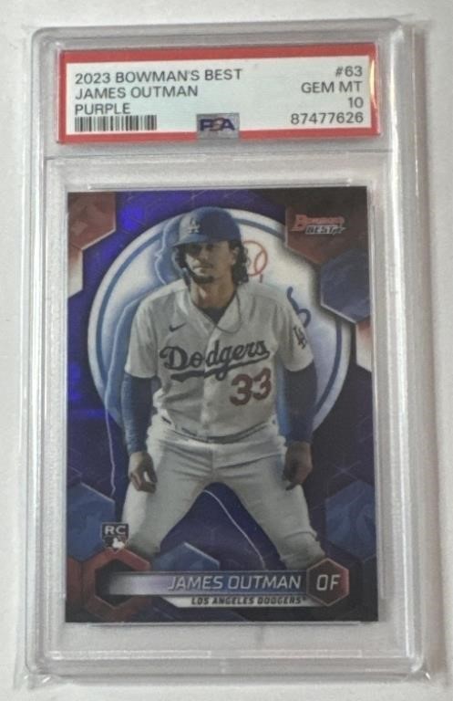 2023 Bowman's Best #63 James Outman RC /250 PSA 10