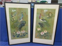 pair framed asian prints