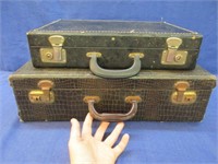 vintage leather briefcase & vintage suitcase