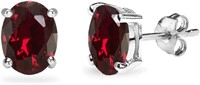 Classic Oval 1.60ct Ruby Solitaire Stud Earrings