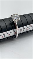 1ct natural diamond 14k white gold size 7 SI 1 H