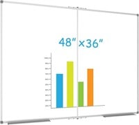 JILoffice Magnetic Foldable White Board 48 x 36 In