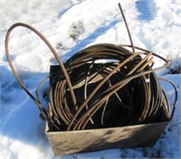 Steel bin with various steel cable.