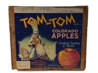 TOM-TOM Colorado Red Delicious Apples Wood Crate
