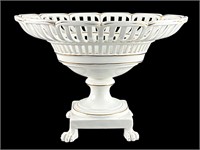 Vintage Italian Porcelain Footed Compote