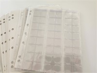 12- 7 1/4" x 8. 1/4" Coin Sheets-1" Squares