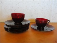 Ruby Red glasswear