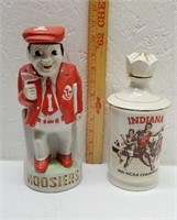 2 IU Decanters - 1981 Indiana University NCAA