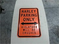 12" x 18" Harley Parking sign