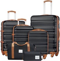 AS IS-6Pc Luggage Set with Spinner Wheels