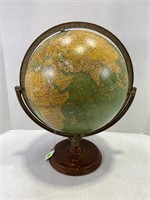 CRAM'S TERRESTIAL 12 INCH GLOBE WITH HEAVY CAST