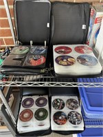 4- Leather DVD/CD carry cases with large
