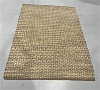 5ft x 7ft Large Woven Rectangle Brown Area Rug
