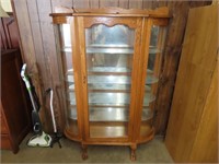 Oak China Cabinet w/ Glass Shelves