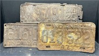 (F) Rustic Indiana License Plates 1922 - 1947