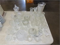 Table Lot of Clear Glass