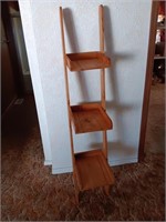 Wooden Ladder Shelf. 58x13x12