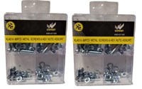 2 Pack - 132 Pcs- Assorted Metal Screws& Hex Nuts