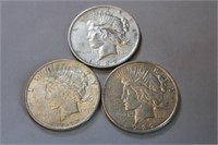 3 - 1922 Peace Dollars