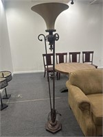 Plaster bronzed floor lamp