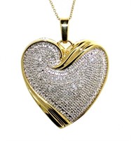 Quality 1.00 ct Open Heart Designer Necklace