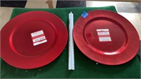 Christmas plates 13"  plastic