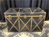 Dignified oversized antique trunk