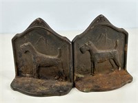 Airedale Cast iron bookends