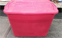 Red 36 Gallon Tote w/ Christmas Gift Bags & Boxes