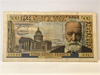 BANK OF FRANCE 500 HUNDRED FRANCS