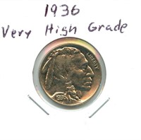 1936 Buffalo Nickel - Very High Grade