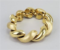 14K Gold Italian Rope Bracelet.