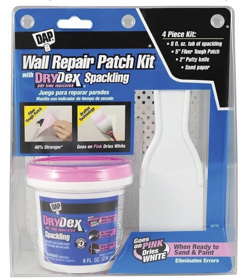 DAP 12345 Wall Repair Patch Kit White, White