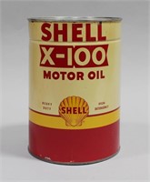 SHELL X-100 MOTOR OIL CAN