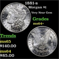 1881-s Morgan $1 Grades Choice+ Unc