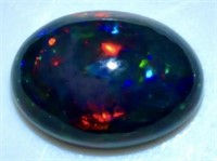 Certified 4.54ct Natural Ethiopian Black Fire Opal