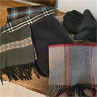 Cashmere, Wool and Acrylic Scarves w/ Gloves
