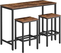 $130 HOOBRO Bar Table and Chairs Set, 47.2”