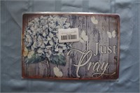 Retro Tin Sign: Just Pray