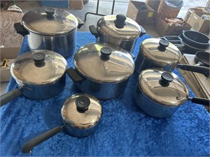 Set of Revere Ware pots & pans