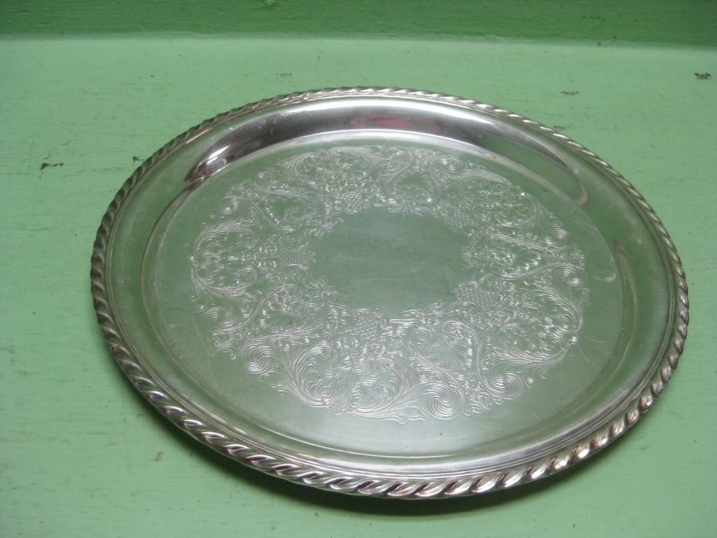 WM Rodgers #471 Etched Serving Tray