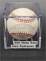 24/100 Autographed Alex Rodriguez 600th Career
