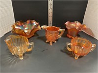 Carnival glass & misc