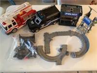 Fire truck and police toys