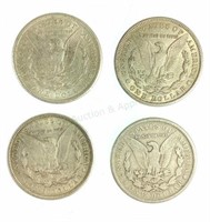 (4) 1921-s Morgan Silver Dollars, $1 Coins